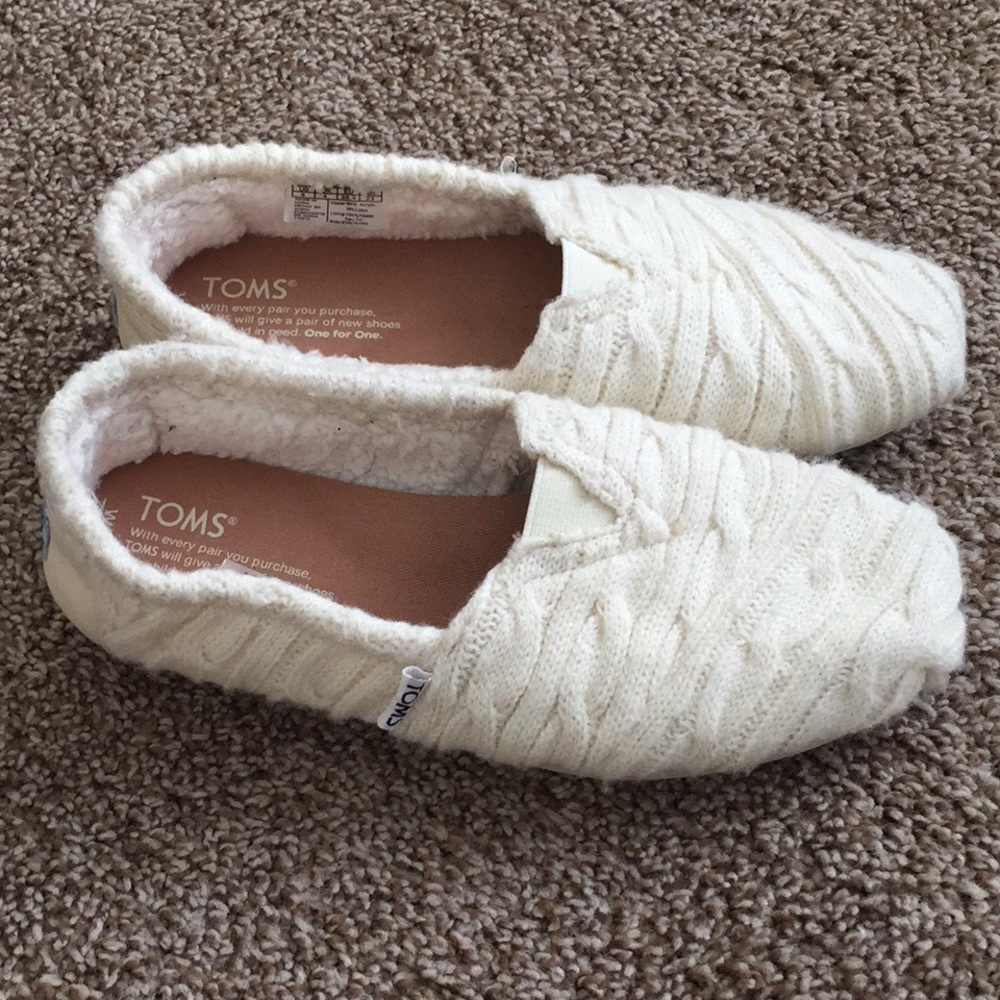 TOMS Cream Slip On Shoes